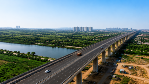 Proposed Yamuna Pushta elevated road connecting Noida to Noida International Airport